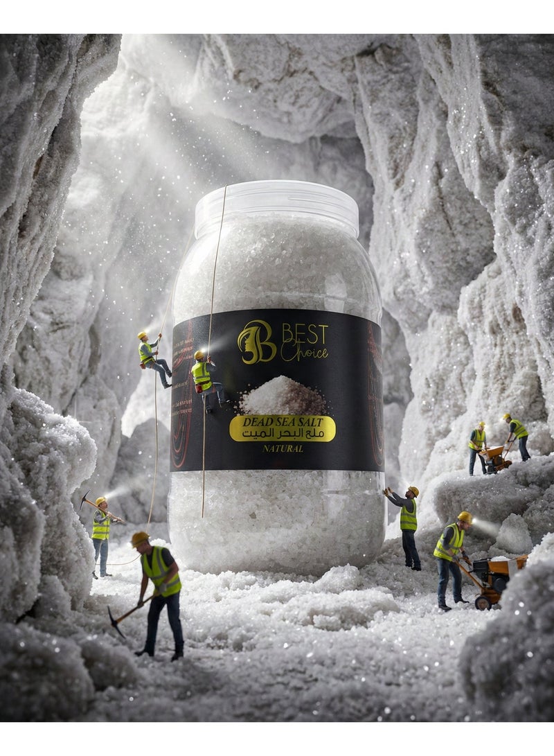 Best Choice Dead Sea Salt Premium Natural Bath Salt 5Kg Jar for Skin Body Hair Care and Relaxation - Natural - Image 4